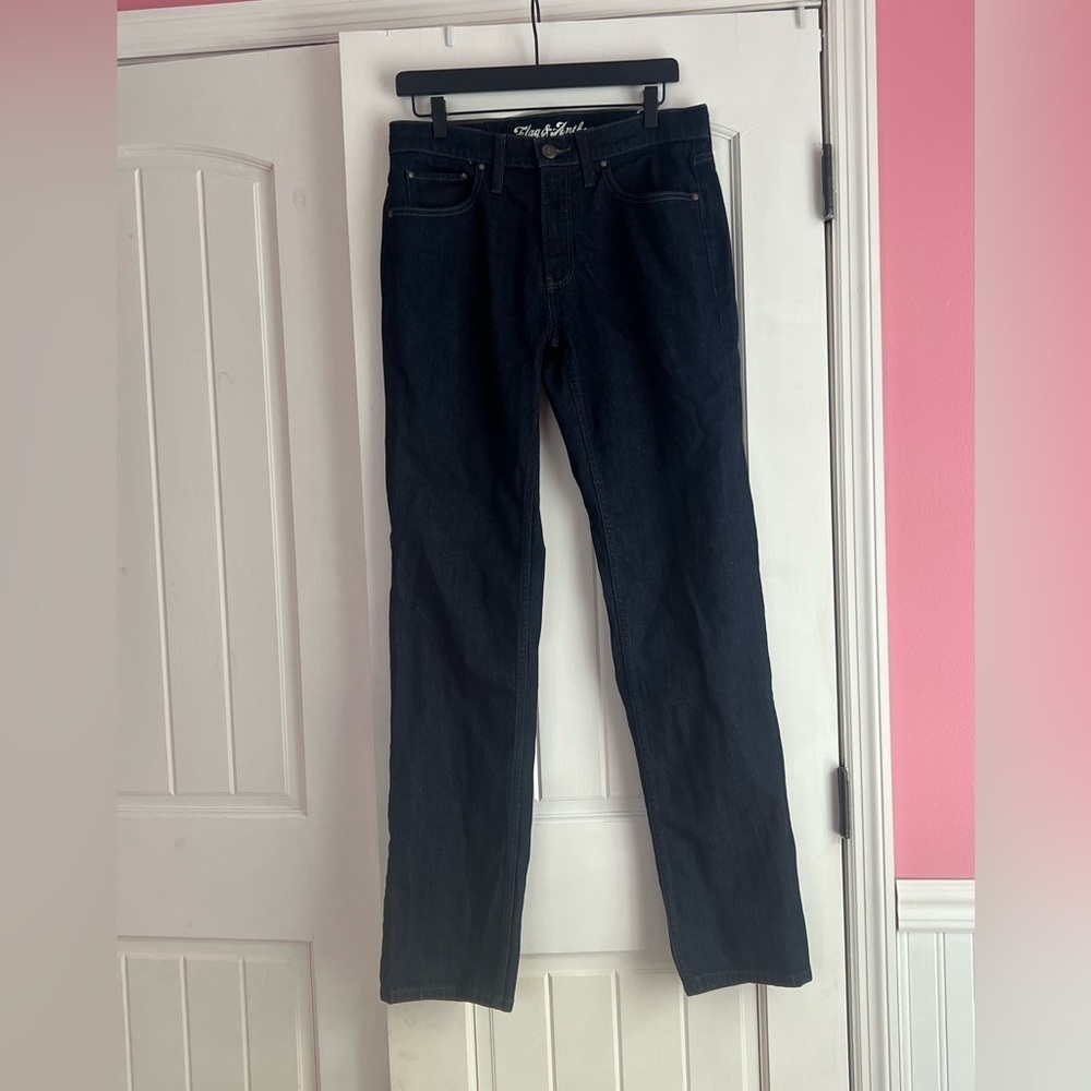 Men's Dark Blue Straight Jeans 31/34 Excellent Condition
